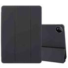 For vivo Pad3 Pro 13.0 Tri-fold Silicone Leather Tablet Case(Black) - 1