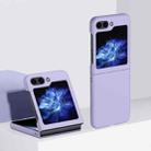 For Samsung Galaxy Z Flip6 2 Parts Skin Feel PC Full Coverage Shockproof Phone Case(Sakura Purple) - 1