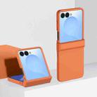 For Samsung Galaxy Z Flip7 3 Parts Skin Feel PC Full Coverage Shockproof Phone Case(Orange) - 1