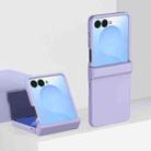 For Samsung Galaxy Z Flip7 3 Parts Skin Feel PC Full Coverage Shockproof Phone Case(Sakura Purple) - 1