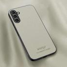 For Samsung Galaxy A15 HUIYI Leather Magnetic Phone Case(White) - 1