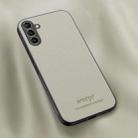 For Samsung Galaxy A54 5G HUIYI Leather Magnetic Phone Case(White) - 1