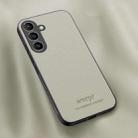 For Samsung Galaxy A55 5G HUIYI Leather Magnetic Phone Case(White) - 1