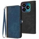 For ZTE Blade V60 Design Side Buckle Double Fold Hand Strap Leather Phone Case(Royal) - 1