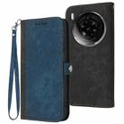For ZTE nubia Z50S Pro Side Buckle Double Fold Hand Strap Leather Phone Case(Royal) - 1