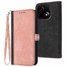 For ZTE Blade A35e 4G Side Buckle Double Fold Hand Strap Leather Phone Case(Pink) - 1