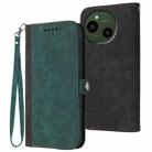 For Sharp Aquos R10 Side Buckle Double Fold Hand Strap Leather Phone Case(Dark Green) - 1