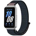 For Samsung Galaxy Fit 3 Nylon Loop Hook and Loop Fastener Watch Band(Official Black) - 1