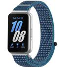 For Samsung Galaxy Fit 3 Nylon Loop Hook and Loop Fastener Watch Band(Ocean Blue) - 1