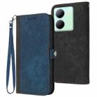 For vivo Y36 5G Global/Y36 4G Global Side Buckle Double Fold Hand Strap Leather Phone Case(Royal) - 1