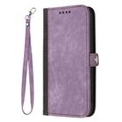 For vivo iQOO Z9s Pro / T3 Pro 5G India Side Buckle Double Fold Hand Strap Leather Phone Case(Purple) - 3