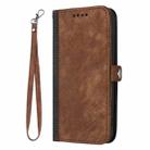For vivo Y300 / vivo V40 Lite 4G / 5G IDN Side Buckle Double Fold Hand Strap Leather Phone Case(Brown) - 3
