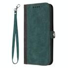 For vivo S9e Side Buckle Double Fold Hand Strap Leather Phone Case(Dark Green) - 3