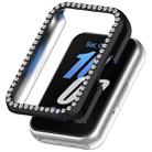 For Samsung Galaxy Fit 3 Diamond Half Pack Hollow PC Watch Protective Case(Black) - 1