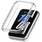 For Samsung Galaxy Fit 3 Diamond Half Pack Hollow PC Watch Protective Case((Transparent) - 1