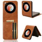 For ZTE nubia Flip / Libero Flip Skin Feel Card Slot Leather Phone Case(Brown) - 1