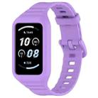 For Honor Band 9 Armor Integrated Silicone Watch Band(Purple) - 1