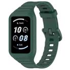For Honor Band 9 Armor Integrated Silicone Watch Band(Dark Green) - 1