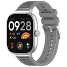 For Xiaomi Mi Band 8 Pro / Redmi Watch 4 Official Buckle Hybrid Nylon Braid Silicone Watch Band(Grey) - 1