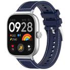 For Xiaomi Mi Band 8 Pro / Redmi Watch 4 Official Buckle Hybrid Nylon Braid Silicone Watch Band(Midnight Blue) - 1