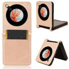 For ZTE nubia Flip / Libero Flip Honeycomb Dot Texture Card Slot Leather Phone Case(Rose Gold) - 1