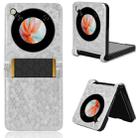 For ZTE nubia Flip / Libero Flip Honeycomb Dot Texture Card Slot Leather Phone Case(Silver) - 1