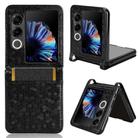 For ZTE nubia Flip2 A404ZT Honeycomb Dot Texture Card Slot Leather Phone Case(Black) - 1