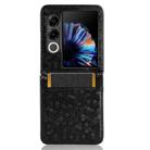 For ZTE nubia Flip2 A404ZT Honeycomb Dot Texture Card Slot Leather Phone Case(Black) - 3