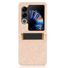 For ZTE nubia Flip2 A404ZT Honeycomb Dot Texture Card Slot Leather Phone Case(Rose Gold) - 3