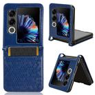For ZTE nubia Flip2 A404ZT Honeycomb Dot Texture Card Slot Leather Phone Case(Blue) - 1
