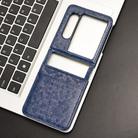 For ZTE nubia Flip2 A404ZT Honeycomb Dot Texture Card Slot Leather Phone Case(Blue) - 2