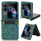 For ZTE nubia Flip2 A404ZT Honeycomb Dot Texture Card Slot Leather Phone Case(Green) - 1