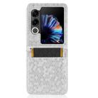 For ZTE nubia Flip2 A404ZT Honeycomb Dot Texture Card Slot Leather Phone Case(Silver) - 3