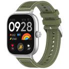 For Xiaomi Mi Band 8 Pro / Redmi Watch 4 Ordinary Buckle Hybrid Nylon Braid Silicone Watch Band(Green) - 1