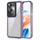 For OPPO A79 5G Global/A2 5G Transparent Acrylic + TPU Shockproof Phone Case(Transparent Purple) - 1