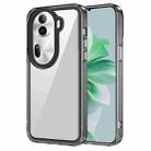 For OPPO Reno11 Global Transparent Acrylic + TPU Shockproof Phone Case(Transparent Black) - 1