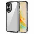 For OPPO Reno8 T 4G Transparent Acrylic + TPU Shockproof Phone Case(Transparent Black) - 1