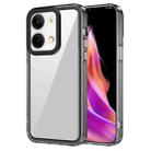 For OPPO Reno9/Reno9 Pro Transparent Acrylic + TPU Shockproof Phone Case(Transparent Black) - 1