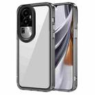 For OPPO Reno10 Global/Reno10 Pro Global Transparent Acrylic + TPU Shockproof Phone Case(Transparent Black) - 1