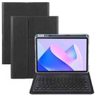 For Huawei MatePad 11 2023 / 2021 Round Button Bluetooth Keyboard Rotatable Holder Leather Case(Black) - 1