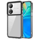 For vivo Y100/T2 5G India Transparent Acrylic + TPU Shockproof Phone Case(Transparent Black) - 1