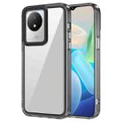 For vivo Y02/Y02A Transparent Acrylic + TPU Shockproof Phone Case(Transparent Black) - 1