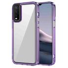 For vivo Y20/Y20i/Y20s/Y12s 2021/Y20a Transparent Acrylic + TPU Shockproof Phone Case(Transparent Purple) - 1