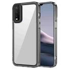 For vivo Y20 2021/iQOO U1x Transparent Acrylic + TPU Shockproof Phone Case(Transparent Black) - 1