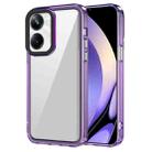 For Realme 10 Pro 5G Transparent Acrylic + TPU Shockproof Phone Case(Transparent Purple) - 1