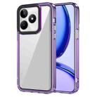 For Realme C53 Transparent Acrylic + TPU Shockproof Phone Case(Transparent Purple) - 1