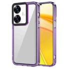 For Realme C55 4G Transparent Acrylic + TPU Shockproof Phone Case(Transparent Purple) - 1