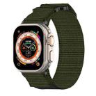 For Apple Watch SE 2023 44mm Nylon Hook And Loop Fastener Watch Band(Army Green) - 1