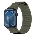 For Apple Watch Series 9 45mm Nylon Hook And Loop Fastener Watch Band(Grey) - 1