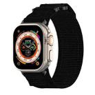 For Apple Watch Ultra 49mm Nylon Hook And Loop Fastener Watch Band(Black) - 1